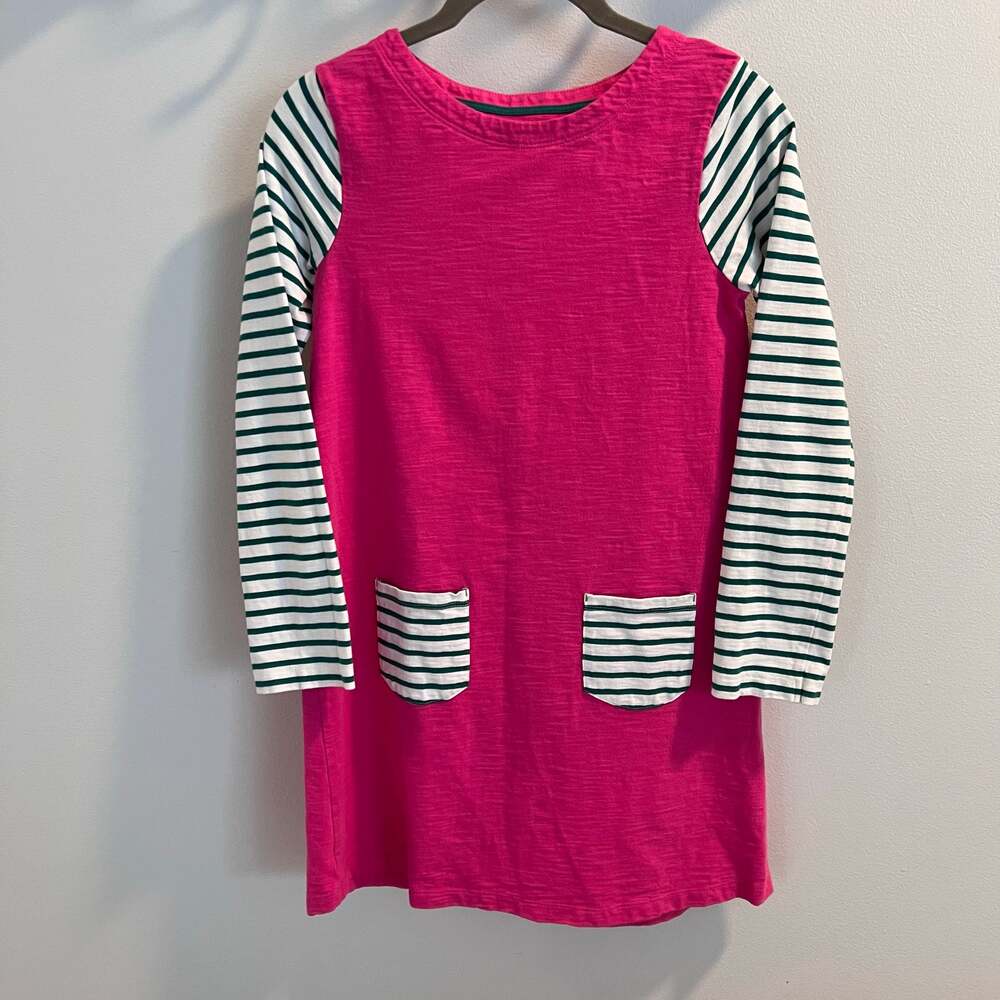 Mini Boden Pink Green and White Dress Size 11-12 Y